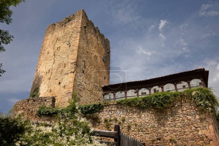 Foto de Mogrovejo (España), 16 de junio de 2023. Ruinas del castillo. Es una pequeña ciudad con menos de 50 habitantes. Es un Bien de Interés Cultural, con la categoría de Sitio Histórico - Imagen libre de derechos