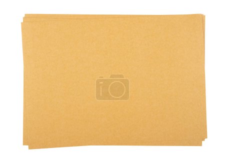 Photo for Brown paper isolated on white background, Save Clipping path. Natural rough cardboard texture. - Royalty Free Image
