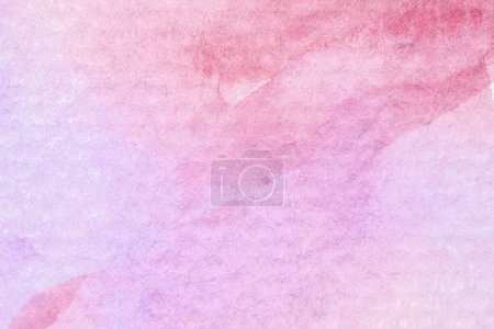 Photo for Abstract art background light pink and coral colors. Watercolor painting on white paper. - Royalty Free Image