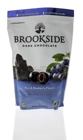 Photo for Winneconne, WI - 28 November 2022: A package of Brookside dark chocolate on an isolated background. - Royalty Free Image