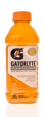 Photo for Winneconne, WI - 5 January 2023: A Gatorade bottle of Gatorlyte rapid rehydration drink Gatorade on an isolated background. - Royalty Free Image