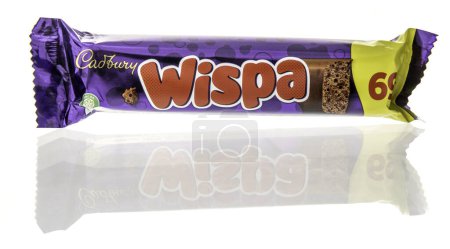 Photo for Winneconne, WI - 9 January 2024: A package of Cadbury Wispa candy bar on an isolated background. - Royalty Free Image