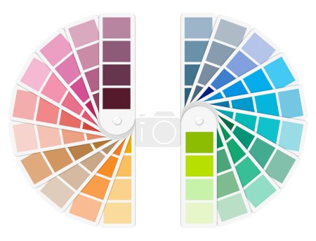 Bild mit Farbmustern mit vielfältigen Schattierungen und Tönungen zur Design-Inspiration - Vektor-Illustration