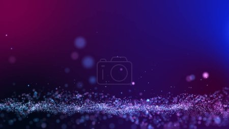 Foto de Pink purple blue dust particles abstract background flickering particles with bokeh effect. - Imagen libre de derechos