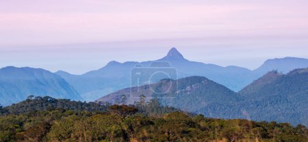 Photo for Adams peak sacred mountain scenic landscape photograph from the Horton plains national park. - Royalty Free Image