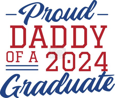 Téléchargez les photos : Fier papa d'un diplômé 2024 t-shirt - en image libre de droit