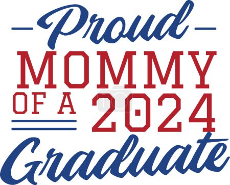 Téléchargez les photos : Fière maman d'un diplômé 2024 t-shirt - en image libre de droit