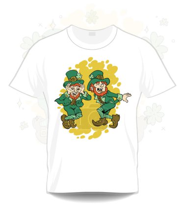 Téléchargez les photos : Leprechaun Doing a Griddy Dance T-shirt St patrick's Day - en image libre de droit