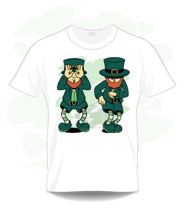 Téléchargez les photos : Leprechauns T-shirt Fête de la St Patrick Danse Griddy - en image libre de droit