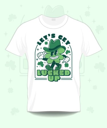 Téléchargez les photos : Chance Green Clover Let's Get Lucked Up St Patrick's t-shirt - en image libre de droit