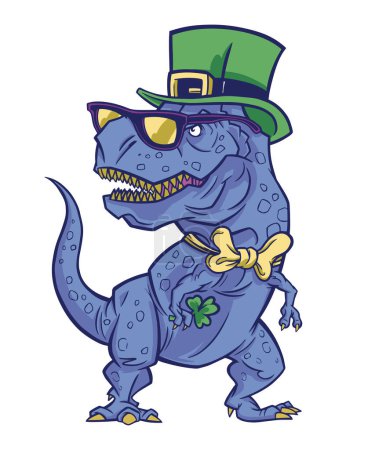 Téléchargez les photos : T-shirt St Patrick Holiday Dinosaure - en image libre de droit