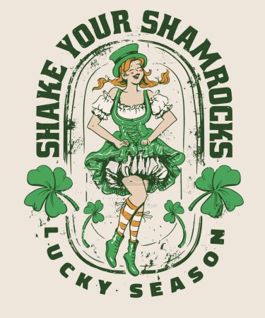 Téléchargez les photos : St Patrick's Shake Votre t-shirt Shamrocks Lucky Season - en image libre de droit