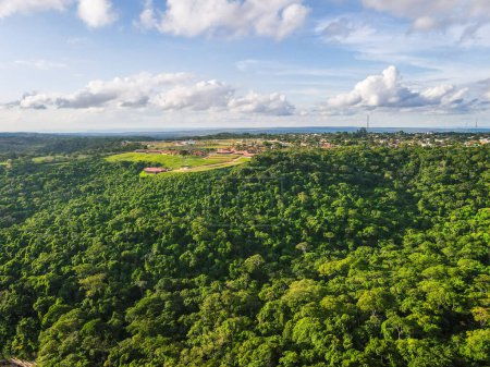 Luftaufnahme des Chapada dos Guimaraes Nationalparks im Sommer in Mato Grosso Brasilien