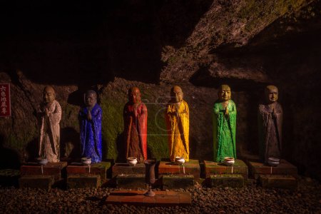Photo for Tableaux of hell at Hanibe caves, Ishikawa, Japan. - Royalty Free Image