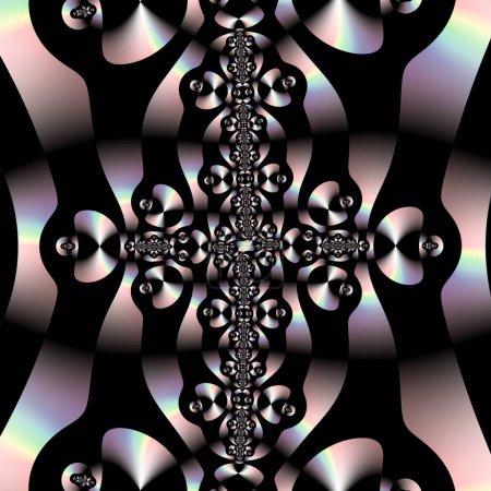 Téléchargez les photos : Œuvres d'art originales faites à la main (pas AI). Une visualisation colorée et détaillée unique d'un objet mathématique appelé fractal. - en image libre de droit