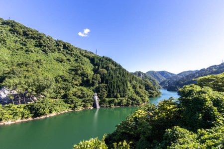 Uchikawa dam, Ishikawa Prefecture, Western Japan. The dam provides flood control and power generation.