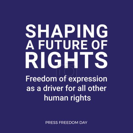 Illustration for Design for celebrating world press freedom day , 2 May - Royalty Free Image
