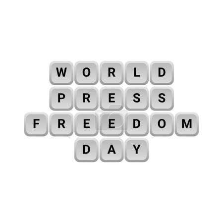 Illustration for Design for celebrating world press freedom day , 2 May - Royalty Free Image