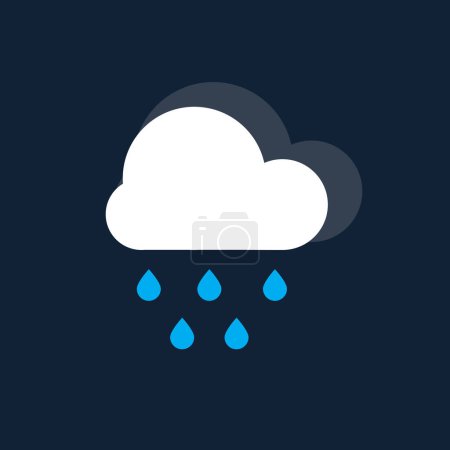 Ilustración de Icono de vector de rocío húmedo. lluvia lloviznante. Clima, concepto de internet. Símbolo de lluvia vectorial de moda para el diseño del sitio web, botón web, aplicación móvil. - Imagen libre de derechos