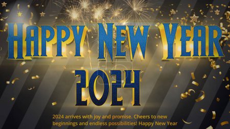 Téléchargez les photos : Je vous souhaite une nouvelle année splendide remplie de joie, de succès et de possibilités infinies. Que 2024 soit votre toile de bonheur et de triomphe! - en image libre de droit