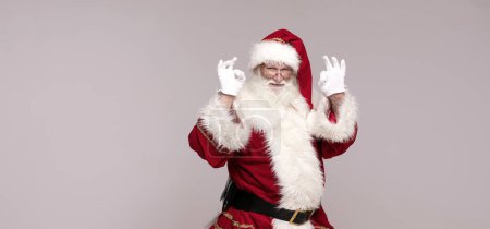 Photo for Christmas are coming! Real Santa Claus posing in studio. - Royalty Free Image