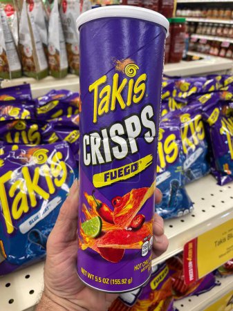 Photo for Grovetown, Ga USA - 01 06 23: grocery store Takis crisps chips fuego - Royalty Free Image