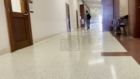 Photo for Augusta, Ga USA - 01 26 23: Richmond County Courthouse lawyer walking - Royalty Free Image