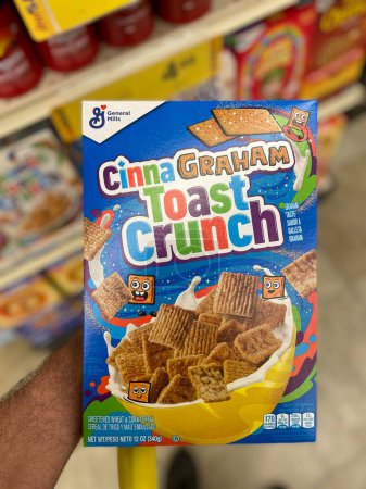 Photo for Grovetown, Ga USA - 10 25 22: Grocery store CinnaGraham toast crunch limited edition - Royalty Free Image