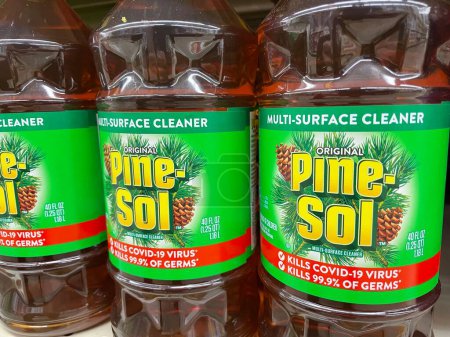Photo for Grovetown, Ga USA - 10 25 22: Grocery store Pine sol cleaner side view - Royalty Free Image