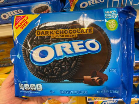Photo for Grovetown, Ga USA - 03 10 23: Grocery store Oreo cookies dark chocolate - Royalty Free Image