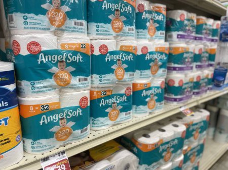 Photo for Grovetown, Ga USA - 05 10 22: Food Lion grocery store Angel soft toilet paper - Royalty Free Image
