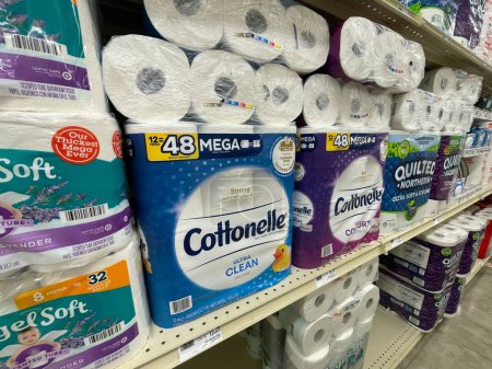 Photo for Grovetown, Ga USA - 05 10 22: Food Lion grocery store cottonelle toilet paper - Royalty Free Image
