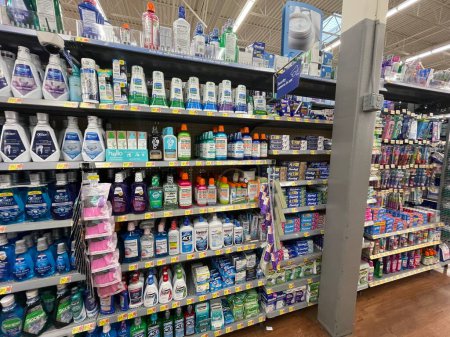 Photo for Grovetown, Ga USA - 11 03 22: Walmart retail store oral care section - Royalty Free Image