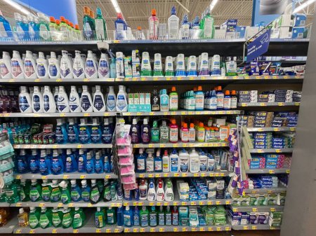 Photo for Grovetown, Ga USA - 11 03 22: Walmart retail store oral care section front view - Royalty Free Image
