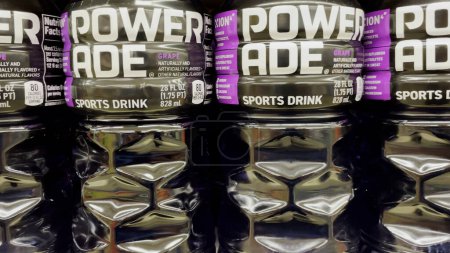 Photo for Grovetown, Ga USA - 02 01 22: Food Lion Grocery store Powerade sports drink Grape - Royalty Free Image