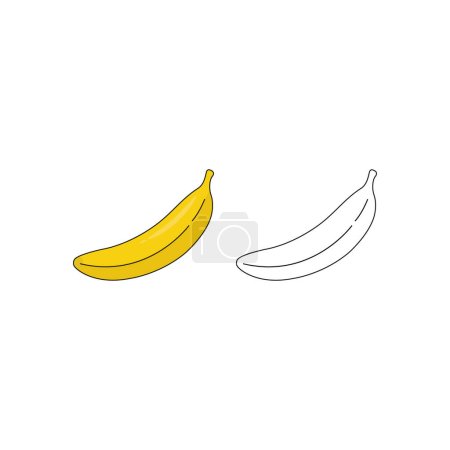 Foto de Banano dibujos animados vector ilustración fondo - Imagen libre de derechos