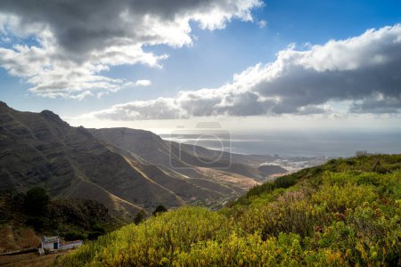 Valle de Agaete paisaje al atardecer. Agaete. Gran Canaria. Islas Canarias