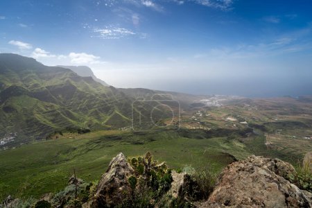 Valle de Agaete paisaje al atardecer. Agaete. Gran Canaria. Islas Canarias