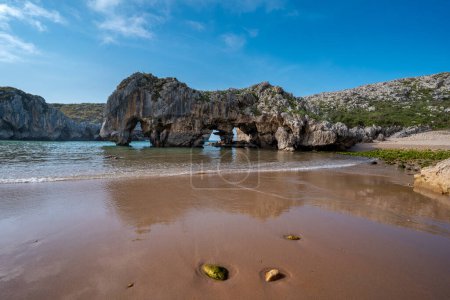 cuevas del Mar beach. Llanes seascape. Asturias. Spain