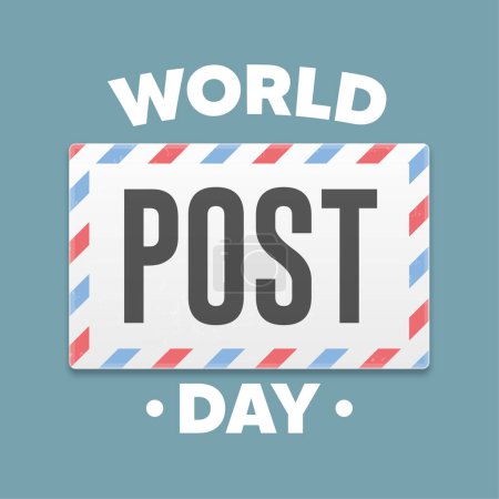 Illustration for World post day banner. Vector illustration - Royalty Free Image