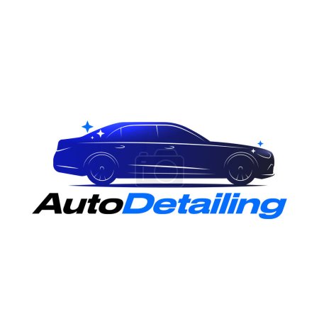 Auto detailing logo, Car illustration