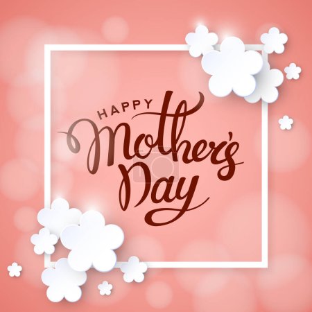 Illustration for Happy mothers day. Retro background. - Royalty Free Image