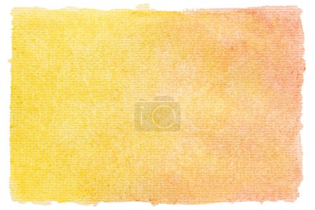Photo for Cutout watercolor. Yellow, Orange and Red watercolor on paper. - Royalty Free Image