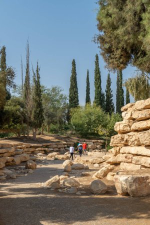 Foto de Sde Boker, Israel, 29 de octubre de 2022 Parque Nacional de árboles y paisajes en la tumba de Paula y Ben Gurion en el Kibbutz Sde Boker en el desierto del Negev en el sur de Israel - Imagen libre de derechos