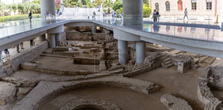 Photo for Athens, Greece April 25,2023 The beautiful modern  Acropolis Museum in Athens Greece. - Royalty Free Image