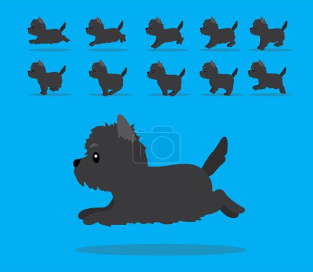 Illustration for Animal Animation Sequence Dog Cairn Terrier Cartoon Vector - Royalty Free Image