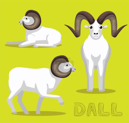 Illustration for Sheep Dall Cartoon Vector Illustration - Royalty Free Image