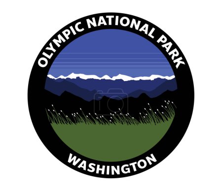 Parque Nacional Olímpico Montana Vector Logo