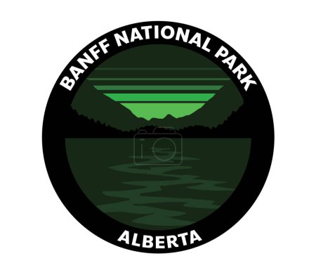 Banff National Park Alberta Vector Logo