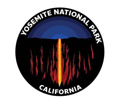 Yosemite National Park California Vector Logo